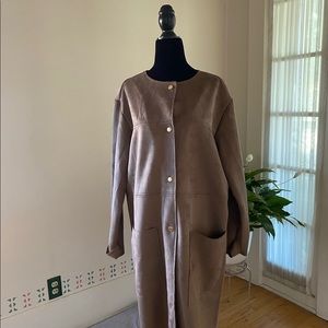 Philosophy Large Faux Leather Long Duster/Coat NWT